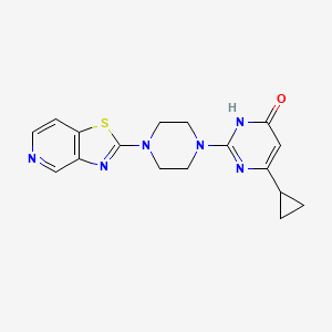 6-cyclopropyl-2-(4-{[1,3]thiazolo[4,5-c]pyridin-2-yl}piperazin-1-yl)-3,4-dihydropyrimidin-4-one