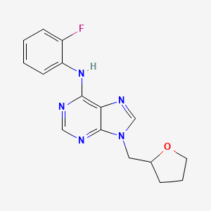 N-(2-fluorophenyl)-9-[(oxolan-2-yl)methyl]-9H-purin-6-amine