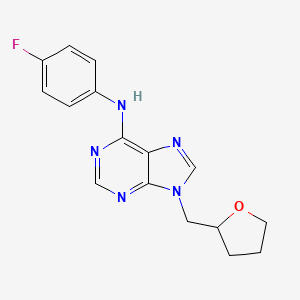 N-(4-fluorophenyl)-9-[(oxolan-2-yl)methyl]-9H-purin-6-amine