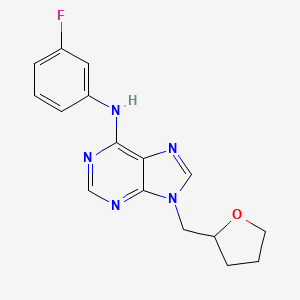 N-(3-fluorophenyl)-9-[(oxolan-2-yl)methyl]-9H-purin-6-amine