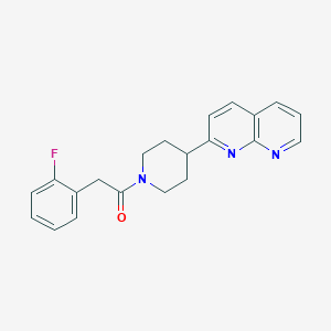 2-(2-fluorophenyl)-1-[4-(1,8-naphthyridin-2-yl)piperidin-1-yl]ethan-1-one