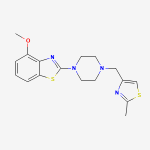 4-methoxy-2-{4-[(2-methyl-1,3-thiazol-4-yl)methyl]piperazin-1-yl}-1,3-benzothiazole