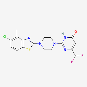 2-[4-(5-chloro-4-methyl-1,3-benzothiazol-2-yl)piperazin-1-yl]-6-(difluoromethyl)-3,4-dihydropyrimidin-4-one