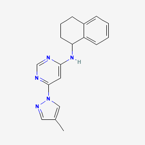 6-(4-methyl-1H-pyrazol-1-yl)-N-(1,2,3,4-tetrahydronaphthalen-1-yl)pyrimidin-4-amine