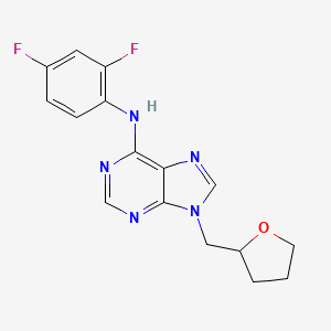 N-(2,4-difluorophenyl)-9-[(oxolan-2-yl)methyl]-9H-purin-6-amine