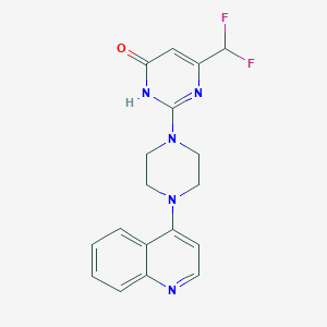 6-(difluoromethyl)-2-[4-(quinolin-4-yl)piperazin-1-yl]-3,4-dihydropyrimidin-4-one