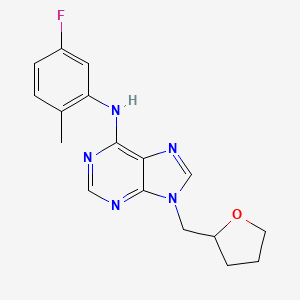 N-(5-fluoro-2-methylphenyl)-9-[(oxolan-2-yl)methyl]-9H-purin-6-amine