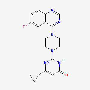 6-cyclopropyl-2-[4-(6-fluoroquinazolin-4-yl)piperazin-1-yl]-3,4-dihydropyrimidin-4-one