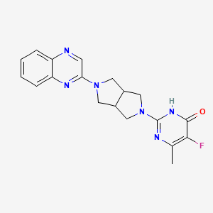 5-fluoro-6-methyl-2-[5-(quinoxalin-2-yl)-octahydropyrrolo[3,4-c]pyrrol-2-yl]-3,4-dihydropyrimidin-4-one