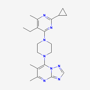 2-cyclopropyl-4-(4-{5,6-dimethyl-[1,2,4]triazolo[1,5-a]pyrimidin-7-yl}piperazin-1-yl)-5-ethyl-6-methylpyrimidine