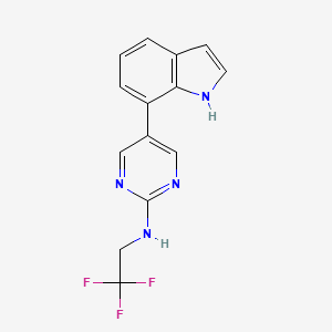 5-(1H-indol-7-yl)-N-(2,2,2-trifluoroethyl)pyrimidin-2-amine