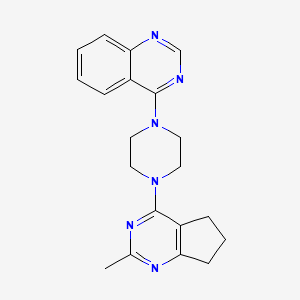 molecular formula C20H22N6 B6467556 4-(4-{2-methyl-5H,6H,7H-cyclopenta[d]pyrimidin-4-yl}piperazin-1-yl)quinazoline CAS No. 2640861-42-1