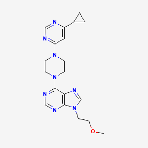 6-[4-(6-cyclopropylpyrimidin-4-yl)piperazin-1-yl]-9-(2-methoxyethyl)-9H-purine