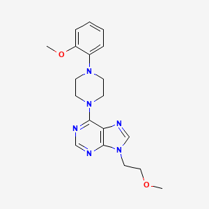 molecular formula C19H24N6O2 B6467603 9-(2-methoxyethyl)-6-[4-(2-methoxyphenyl)piperazin-1-yl]-9H-purine CAS No. 2640949-29-5