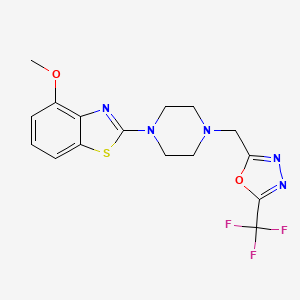 4-methoxy-2-(4-{[5-(trifluoromethyl)-1,3,4-oxadiazol-2-yl]methyl}piperazin-1-yl)-1,3-benzothiazole