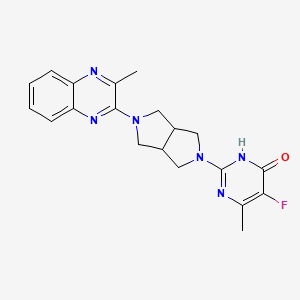 molecular formula C20H21FN6O B6467620 5-fluoro-6-methyl-2-[5-(3-methylquinoxalin-2-yl)-octahydropyrrolo[3,4-c]pyrrol-2-yl]-3,4-dihydropyrimidin-4-one CAS No. 2640896-42-8