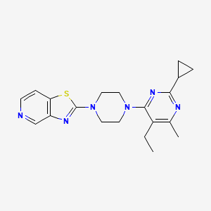 2-cyclopropyl-5-ethyl-4-methyl-6-(4-{[1,3]thiazolo[4,5-c]pyridin-2-yl}piperazin-1-yl)pyrimidine