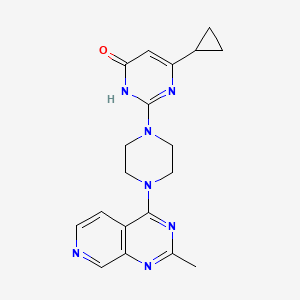 molecular formula C19H21N7O B6467706 6-cyclopropyl-2-(4-{2-methylpyrido[3,4-d]pyrimidin-4-yl}piperazin-1-yl)-3,4-dihydropyrimidin-4-one CAS No. 2640950-57-6