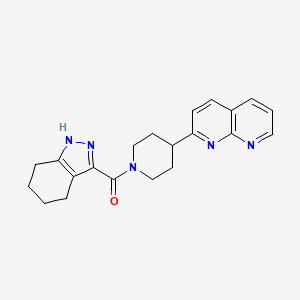 2-[1-(4,5,6,7-tetrahydro-1H-indazole-3-carbonyl)piperidin-4-yl]-1,8-naphthyridine