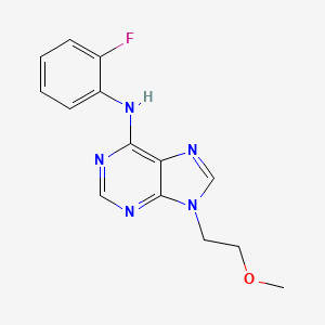 molecular formula C14H14FN5O B6467731 N-(2-fluorophenyl)-9-(2-methoxyethyl)-9H-purin-6-amine CAS No. 2415644-44-7