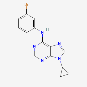 molecular formula C14H12BrN5 B6467765 N-(3-bromophenyl)-9-cyclopropyl-9H-purin-6-amine CAS No. 2640952-49-2