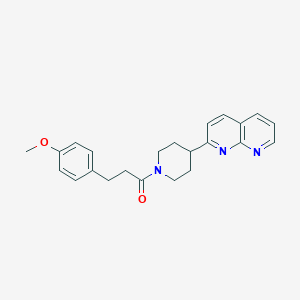 molecular formula C23H25N3O2 B6467800 3-(4-methoxyphenyl)-1-[4-(1,8-naphthyridin-2-yl)piperidin-1-yl]propan-1-one CAS No. 2640965-68-8