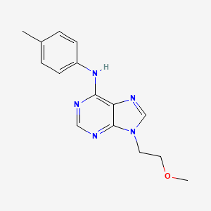 molecular formula C15H17N5O B6467806 9-(2-methoxyethyl)-N-(4-methylphenyl)-9H-purin-6-amine CAS No. 2415644-42-5