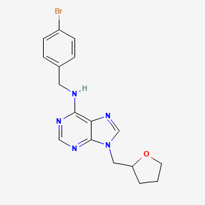 molecular formula C17H18BrN5O B6467809 N-[(4-bromophenyl)methyl]-9-[(oxolan-2-yl)methyl]-9H-purin-6-amine CAS No. 2640830-63-1