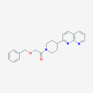 molecular formula C22H23N3O2 B6467821 2-(benzyloxy)-1-[4-(1,8-naphthyridin-2-yl)piperidin-1-yl]ethan-1-one CAS No. 2640945-88-4