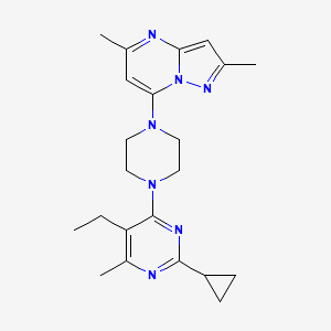 2-cyclopropyl-4-(4-{2,5-dimethylpyrazolo[1,5-a]pyrimidin-7-yl}piperazin-1-yl)-5-ethyl-6-methylpyrimidine