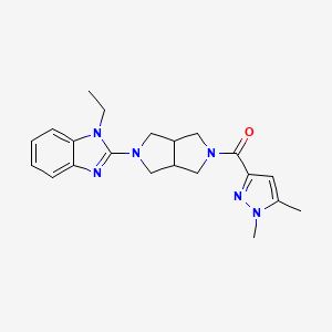 2-[5-(1,5-dimethyl-1H-pyrazole-3-carbonyl)-octahydropyrrolo[3,4-c]pyrrol-2-yl]-1-ethyl-1H-1,3-benzodiazole