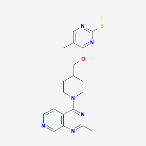 molecular formula C20H24N6OS B6467882 5-methyl-4-[(1-{2-methylpyrido[3,4-d]pyrimidin-4-yl}piperidin-4-yl)methoxy]-2-(methylsulfanyl)pyrimidine CAS No. 2640861-81-8