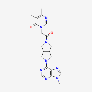 5,6-dimethyl-3-{2-[5-(9-methyl-9H-purin-6-yl)-octahydropyrrolo[3,4-c]pyrrol-2-yl]-2-oxoethyl}-3,4-dihydropyrimidin-4-one