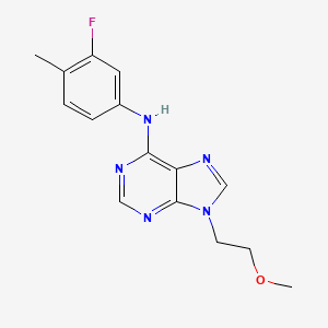 N-(3-fluoro-4-methylphenyl)-9-(2-methoxyethyl)-9H-purin-6-amine