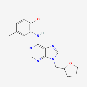 N-(2-methoxy-5-methylphenyl)-9-[(oxolan-2-yl)methyl]-9H-purin-6-amine