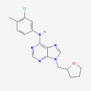 N-(3-chloro-4-methylphenyl)-9-[(oxolan-2-yl)methyl]-9H-purin-6-amine