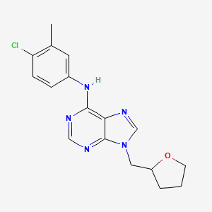 N-(4-chloro-3-methylphenyl)-9-[(oxolan-2-yl)methyl]-9H-purin-6-amine