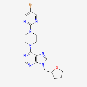 6-[4-(5-bromopyrimidin-2-yl)piperazin-1-yl]-9-[(oxolan-2-yl)methyl]-9H-purine