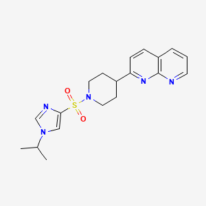 2-(1-{[1-(propan-2-yl)-1H-imidazol-4-yl]sulfonyl}piperidin-4-yl)-1,8-naphthyridine