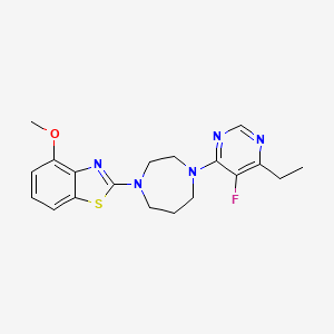 2-[4-(6-ethyl-5-fluoropyrimidin-4-yl)-1,4-diazepan-1-yl]-4-methoxy-1,3-benzothiazole