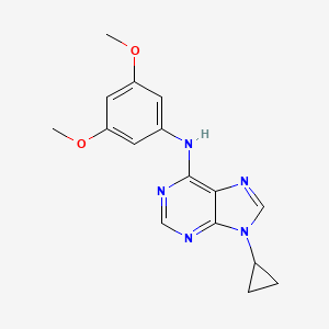 molecular formula C16H17N5O2 B6468022 9-cyclopropyl-N-(3,5-dimethoxyphenyl)-9H-purin-6-amine CAS No. 2640974-36-1