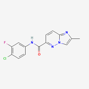 N-(4-chloro-3-fluorophenyl)-2-methylimidazo[1,2-b]pyridazine-6-carboxamide