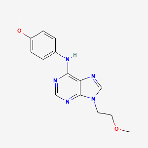 molecular formula C15H17N5O2 B6468042 9-(2-methoxyethyl)-N-(4-methoxyphenyl)-9H-purin-6-amine CAS No. 2415644-61-8