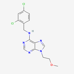 molecular formula C15H15Cl2N5O B6468060 N-[(2,4-dichlorophenyl)methyl]-9-(2-methoxyethyl)-9H-purin-6-amine CAS No. 2640892-27-7