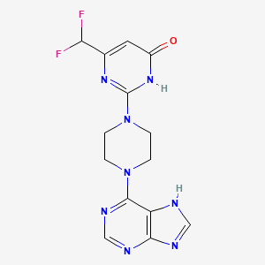 6-(difluoromethyl)-2-[4-(9H-purin-6-yl)piperazin-1-yl]-3,4-dihydropyrimidin-4-one