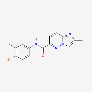 molecular formula C15H13BrN4O B6468084 N-(4-bromo-3-methylphenyl)-2-methylimidazo[1,2-b]pyridazine-6-carboxamide CAS No. 2640959-88-0