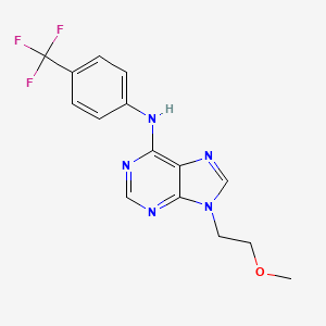 9-(2-methoxyethyl)-N-[4-(trifluoromethyl)phenyl]-9H-purin-6-amine