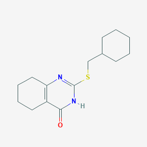 molecular formula C15H22N2OS B6468112 2-[(cyclohexylmethyl)sulfanyl]-3,4,5,6,7,8-hexahydroquinazolin-4-one CAS No. 2640948-14-5