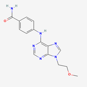 4-{[9-(2-methoxyethyl)-9H-purin-6-yl]amino}benzamide