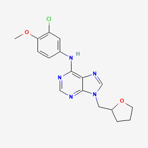 molecular formula C17H18ClN5O2 B6468147 N-(3-chloro-4-methoxyphenyl)-9-[(oxolan-2-yl)methyl]-9H-purin-6-amine CAS No. 2640946-99-0